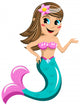Little Mermaid Presenting Wall Decal