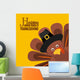 Happy Thanksgiving Turkey Wall Decal
