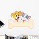 Cat and Dog Sign Wall Decal