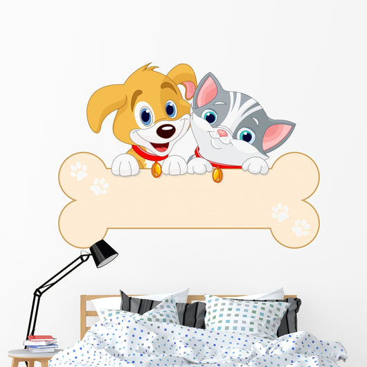 Cat and Dog Sign Wall Decal