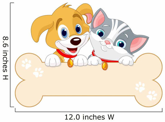 Cat and Dog Sign Wall Decal