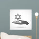 Hand Giving David Star Wall Decal