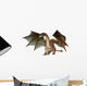 Angry Brown Dragon Wall Decal