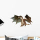Angry Brown Dragon Wall Decal