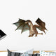 Angry Brown Dragon Wall Decal