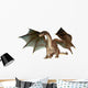 Angry Brown Dragon Wall Decal