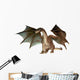 Angry Brown Dragon Wall Decal