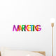 Marketing Overlapping Letters Wall Decal