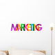 Marketing Overlapping Letters Wall Decal