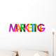 Marketing Overlapping Letters Wall Decal