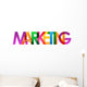 Marketing Overlapping Letters Wall Decal