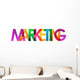 Marketing Overlapping Letters Wall Decal