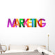 Marketing Overlapping Letters Wall Decal