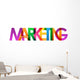 Marketing Overlapping Letters Wall Decal