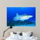 Shark Blue Water with Fish Wall Decal