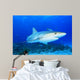Shark Blue Water with Fish Wall Decal