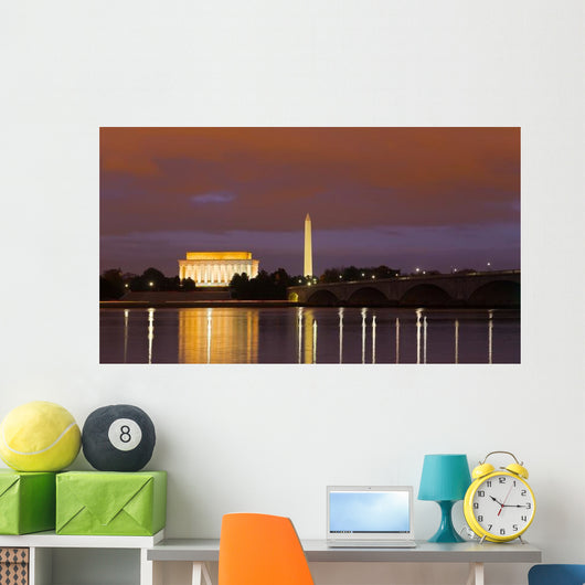 Washington Monument Lincoln Memorial Wall Decal