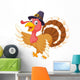 Cartoon Turkey Waving Wall Decal