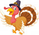 Cartoon Turkey Waving Wall Decal
