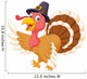 Cartoon Turkey Waving Wall Decal