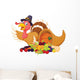 Cartoon Cornucopia Turkey Wall Decal