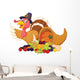 Cartoon Cornucopia Turkey Wall Decal