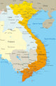 Vector Map Vietnam Country Wall Decal