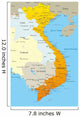 Vector Map Vietnam Country Wall Decal