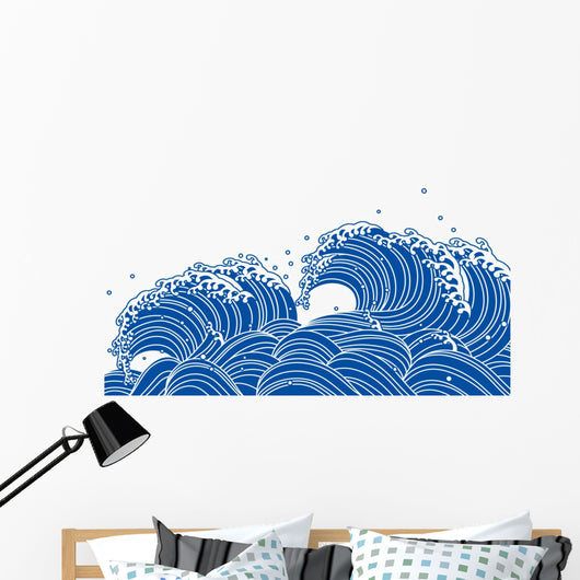 Blue Waves Wall Decal