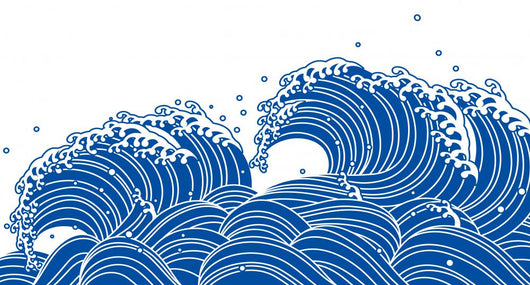 Blue Waves Wall Decal