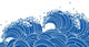 Blue Waves Wall Decal