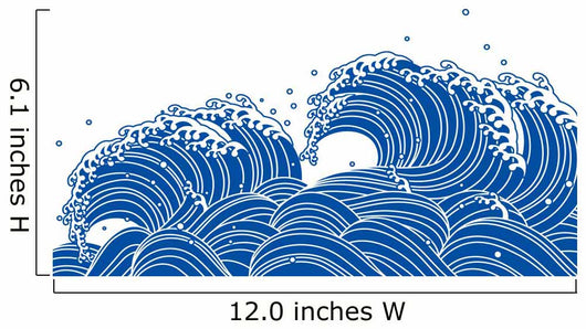 Blue Waves Wall Decal
