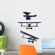 Wwi Fokker Bi-plane Wall Decal Sticker Set