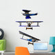 Wwi Fokker Bi-plane Wall Decal Sticker Set