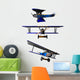 Wwi Fokker Bi-plane Wall Decal Sticker Set