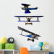 Wwi Fokker Bi-plane Wall Decal Sticker Set