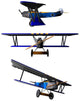 Wwi Fokker Bi-plane Wall Decal Sticker Set