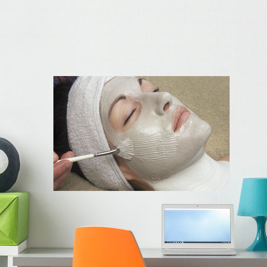 Woman Receiving A Spa Treatment Wall Mural
