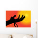 Vector Silhouette Hand Wall Decal