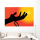 Vector Silhouette Hand Wall Decal