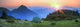 Tent Mountains Wall Decal Panoramic