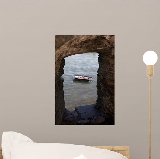 Small Wooden Row Boat Wall Decal