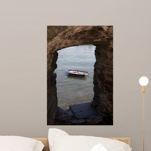Small Wooden Row Boat Wall Decal