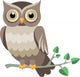 Decorative Vector Owl Wall Decal