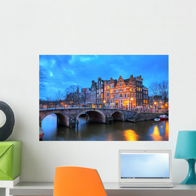 Beautiful Long Exposure Hdr Wall Decal shown on a wall