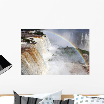 Iguazu Falls Brazil Wall Decal shown on a wall