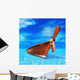 Wooden Boat Blue Sea Wall Decal