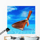 Wooden Boat Blue Sea Wall Decal