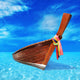 Wooden Boat Blue Sea Wall Decal