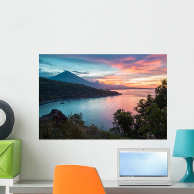 Bali Island Wall Decal shown on a wall
